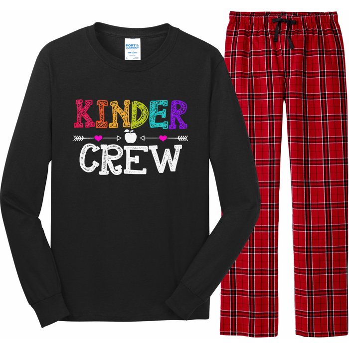 Kinder Crew Funny Kindergarten Teacher Last Day Of School Long Sleeve Pajama Set