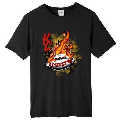 Kansas City Football Chiefs Final On Fire Tall Fusion ChromaSoft Performance T-Shirt