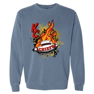 Kansas City Football Chiefs Final On Fire Garment-Dyed Sweatshirt