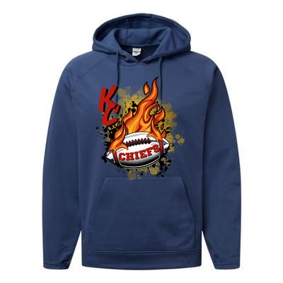 Kansas City Football Chiefs Final On Fire Performance Fleece Hoodie