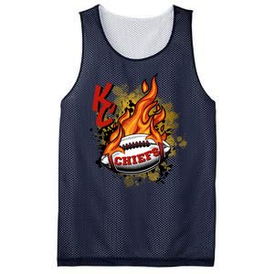 Kansas City Football Chiefs Final On Fire Mesh Reversible Basketball Jersey Tank