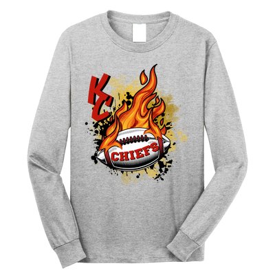 Kansas City Football Chiefs Final On Fire Long Sleeve Shirt