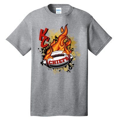 Kansas City Football Chiefs Final On Fire Tall T-Shirt