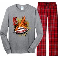 Kansas City Football Chiefs Final On Fire Long Sleeve Pajama Set