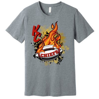 Kansas City Football Chiefs Final On Fire Premium T-Shirt