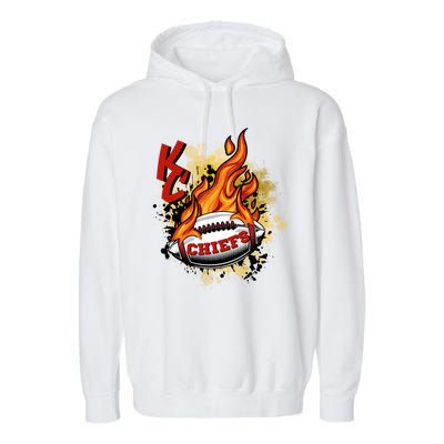 Kansas City Football Chiefs Final On Fire Garment-Dyed Fleece Hoodie