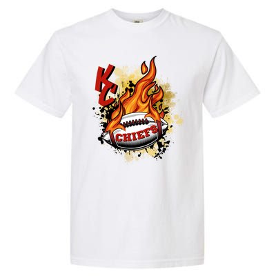 Kansas City Football Chiefs Final On Fire Garment-Dyed Heavyweight T-Shirt