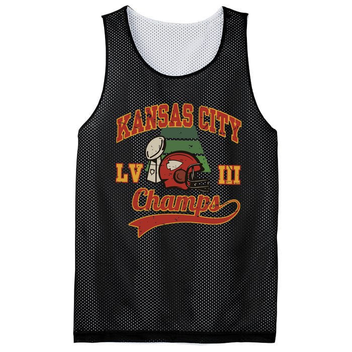 Kansas City Football Champions 2024 Mesh Reversible Basketball Jersey Tank