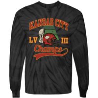 Kansas City Football Champions 2024 Tie-Dye Long Sleeve Shirt