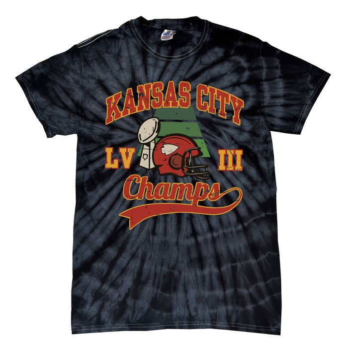 Kansas City Football Champions 2024 Tie-Dye T-Shirt