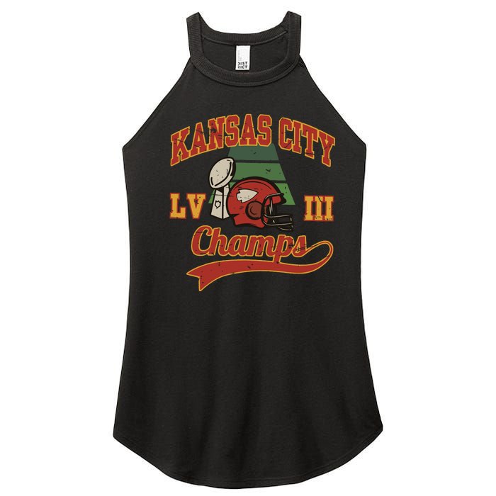 Kansas City Football Champions 2024 Women’s Perfect Tri Rocker Tank