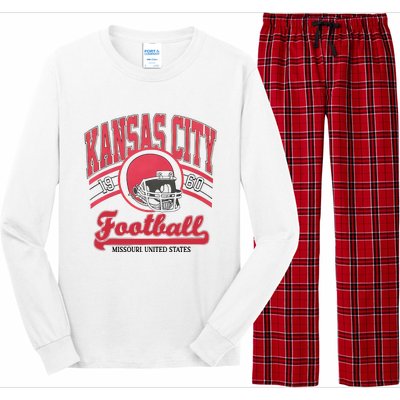 Kansas City Football Est 1960 Game Day Kansas City Football Team Long Sleeve Pajama Set