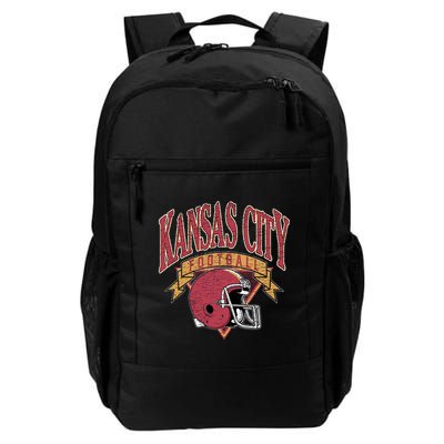 Kansas City Football Helmet Retro Game Day Kansas City Football Team Backpack