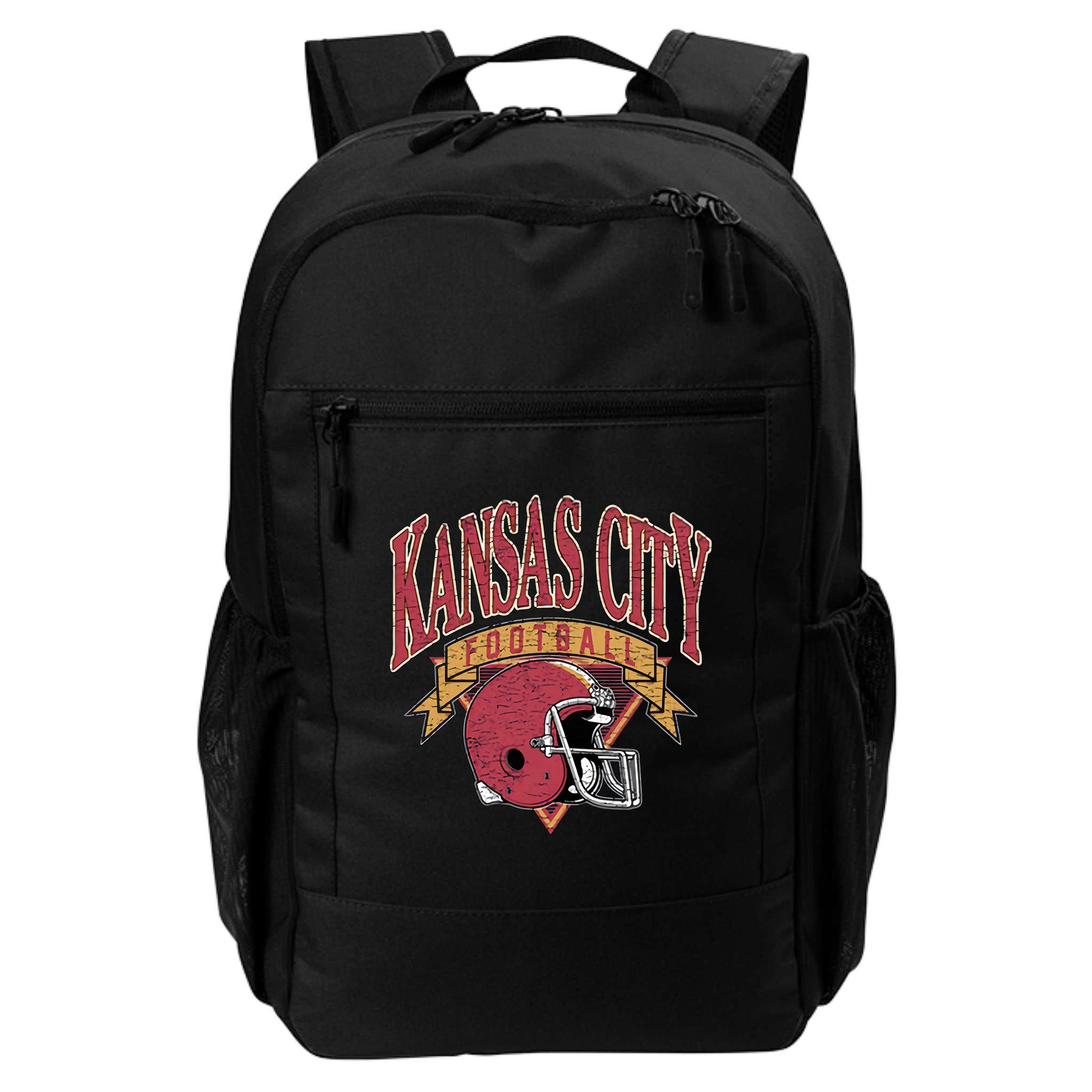 Kansas City Football Helmet Retro Game Day Kansas City Football Team Backpack