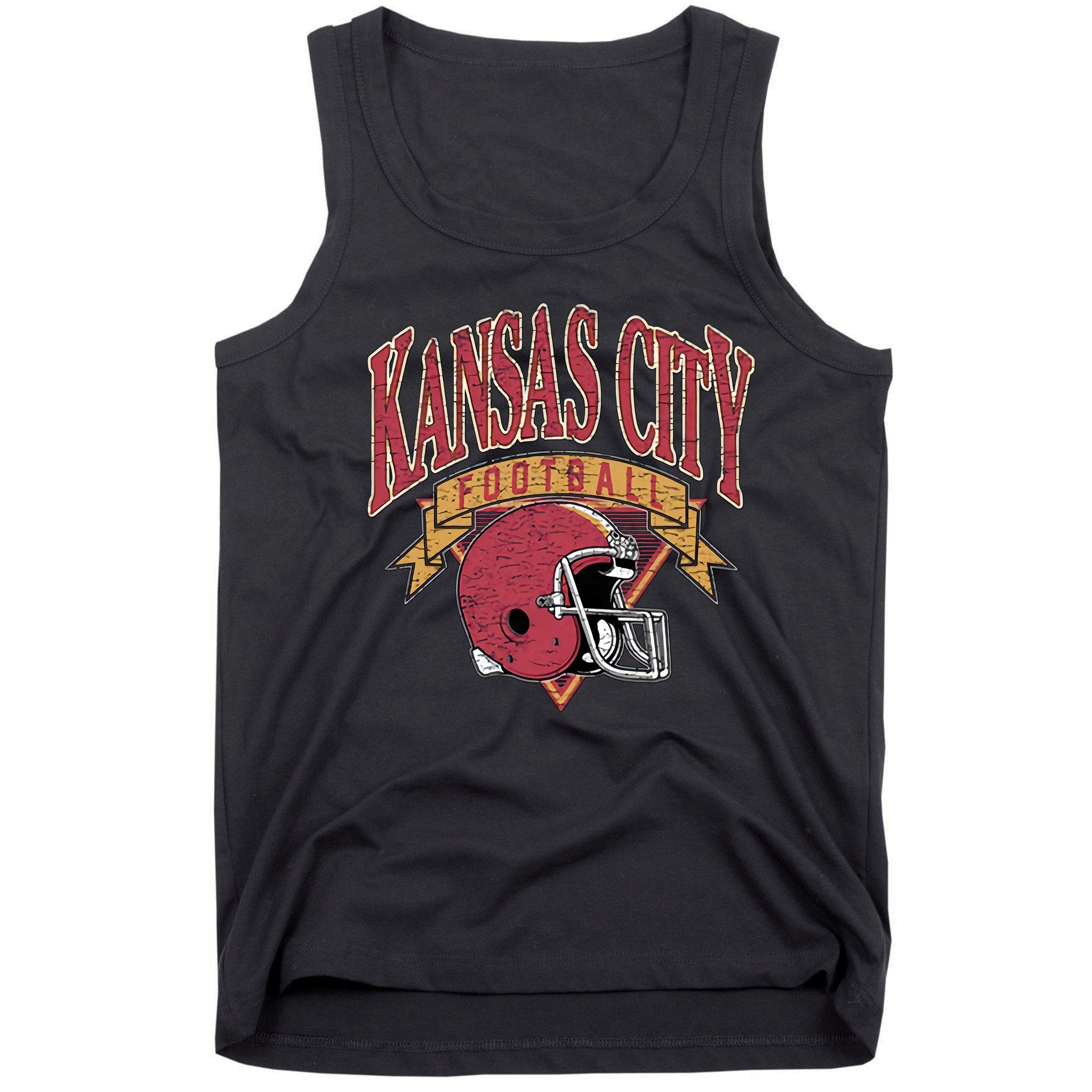 Kansas City Football Helmet Retro Game Day Kansas City Football Team Tank Top