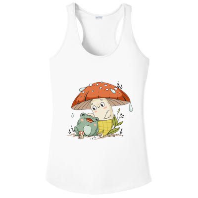 Kawaii Cute Frog Mushroom Cottagecore Ladies PosiCharge Competitor Racerback Tank
