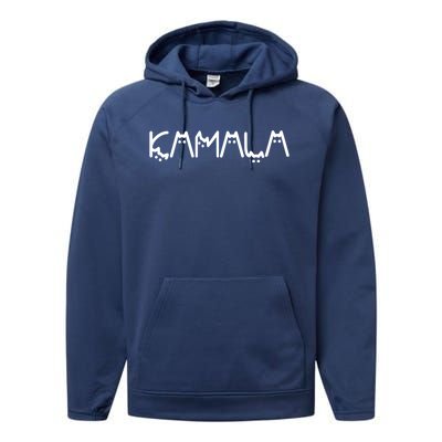 Kamala Cats Feminist Gift Performance Fleece Hoodie