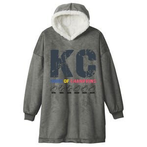 Kansas City Football And Baseball Champions Hooded Wearable Blanket