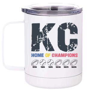 Kansas City Football And Baseball Champions 12 oz Stainless Steel Tumbler Cup