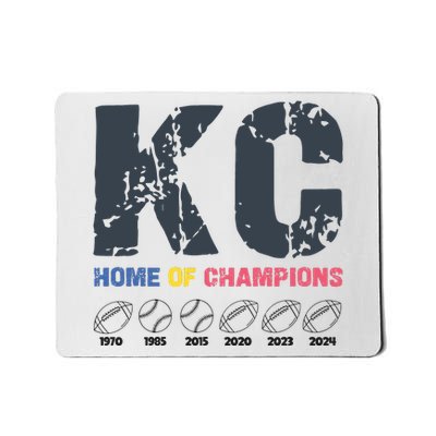 Kansas City Football And Baseball Champions Mousepad