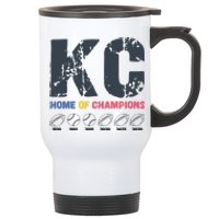 Kansas City Football And Baseball Champions Stainless Steel Travel Mug