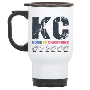 Kansas City Football And Baseball Champions Stainless Steel Travel Mug