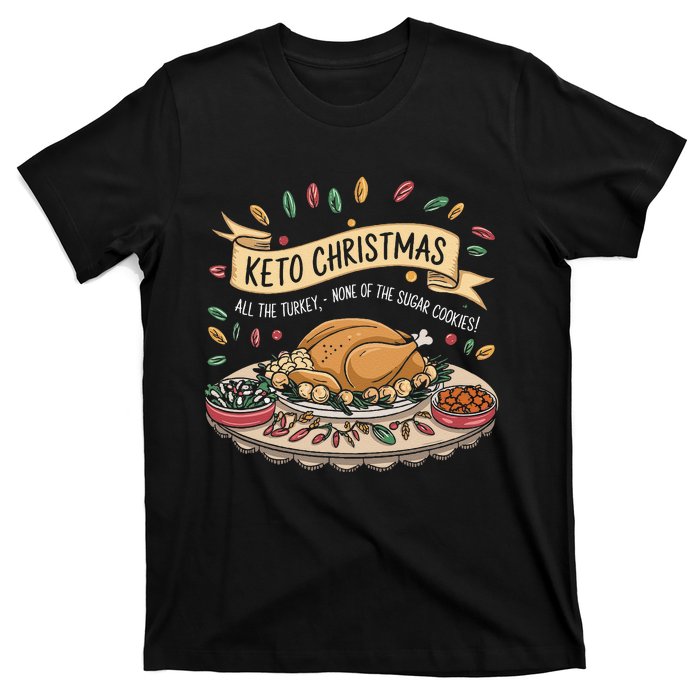 Keto Christmas Funny Low Carb Holiday Ketogenic Diet Gift T-Shirt