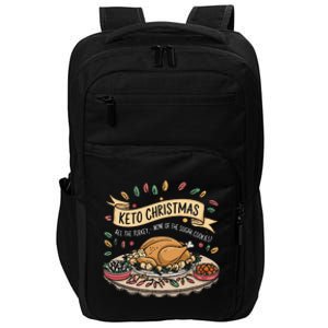 Keto Christmas Funny Low Carb Holiday Ketogenic Diet Gift Impact Tech Backpack