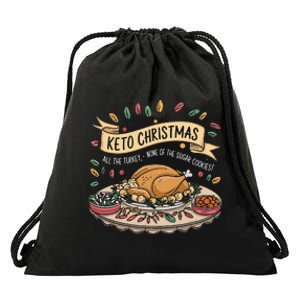 Keto Christmas Funny Low Carb Holiday Ketogenic Diet Gift Drawstring Bag