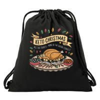 Keto Christmas Funny Low Carb Holiday Ketogenic Diet Gift Drawstring Bag