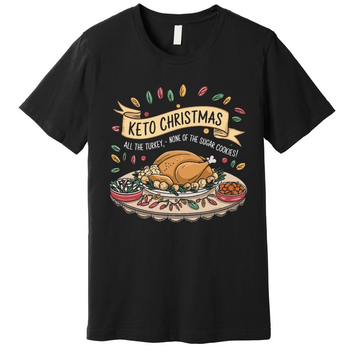 Keto Christmas Funny Low Carb Holiday Ketogenic Diet Gift Premium T-Shirt