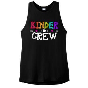 Kinder Crew Funny Kindergarten Teacher 1st Day Of School Ladies PosiCharge Tri-Blend Wicking Tank