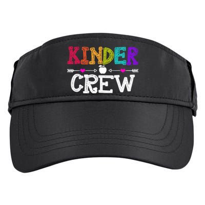 Kinder Crew Funny Kindergarten Teacher 1st Day Of School Adult Drive Performance Visor