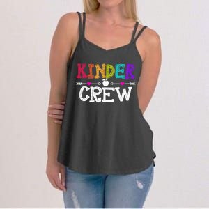 Kinder Crew Funny Kindergarten Teacher 1st Day Of School Women's Strappy Tank