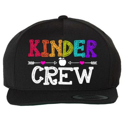 Kinder Crew Funny Kindergarten Teacher 1st Day Of School Wool Snapback Cap