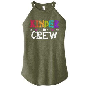 Kinder Crew Funny Kindergarten Teacher 1st Day Of School Women's Perfect Tri Rocker Tank