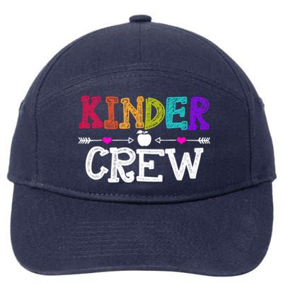 Kinder Crew Funny Kindergarten Teacher 1st Day Of School 7-Panel Snapback Hat