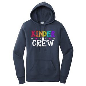 Kinder Crew Funny Kindergarten Teacher 1st Day Of School Women's Pullover Hoodie