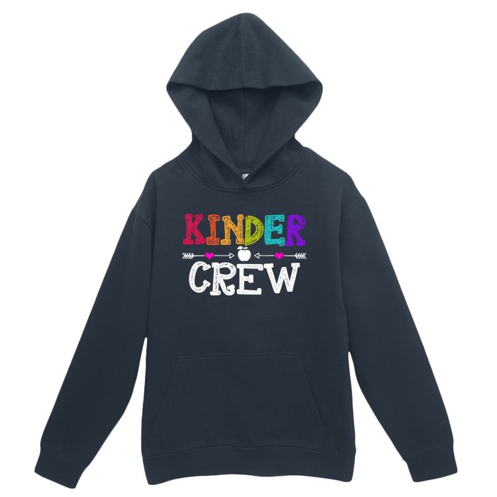 Kinder Crew Funny Kindergarten Teacher 1st Day Of School Urban Pullover Hoodie