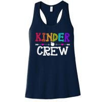 Kinder Crew Funny Kindergarten Teacher 1st Day Of School Women's Racerback Tank