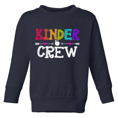 Kinder Crew Funny Kindergarten Teacher 1st Day Of School Toddler Sweatshirt