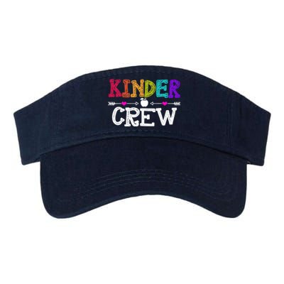 Kinder Crew Funny Kindergarten Teacher 1st Day Of School Valucap Bio-Washed Visor