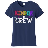 Kinder Crew Funny Kindergarten Teacher 1st Day Of School Women's T-Shirt