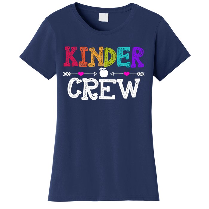 Kinder Crew Funny Kindergarten Teacher 1st Day Of School Women's T-Shirt