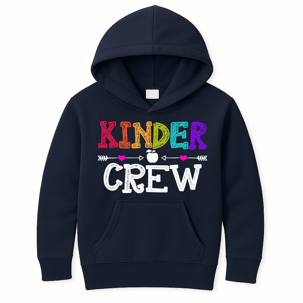 Kinder Crew Funny Kindergarten Teacher 1st Day Of School Kids Hoodie