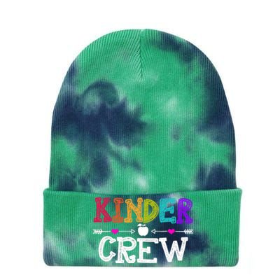 Kinder Crew Funny Kindergarten Teacher 1st Day Of School Tie Dye 12in Knit Beanie