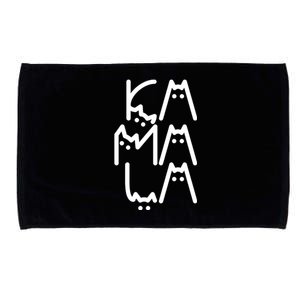 Kamala Cat Funny Text Harris Walz 2024 Microfiber Hand Towel