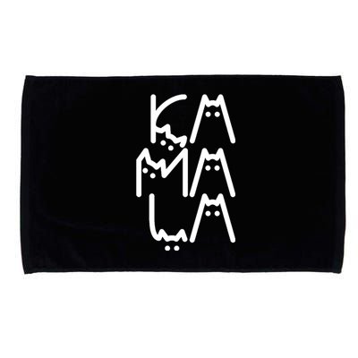 Kamala Cat Funny Text Harris Walz 2024 Microfiber Hand Towel