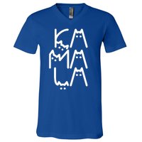 Kamala Cat Funny Text Harris Walz 2024 V-Neck T-Shirt