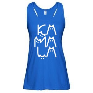 Kamala Cat Funny Text Harris Walz 2024 Ladies Essential Flowy Tank